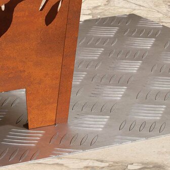 traptreden Vierkant 2 pcs Zilver 50 x 50 cm Aluminium 3