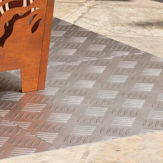 traptreden Vierkant 4 pcs Zilver 50 x 50 cm Aluminium 3