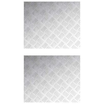 traptreden Rechthoekig 2 pcs Zilver 60 x 50 cm Aluminium 2