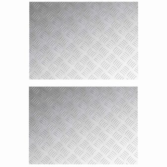 traptreden Rechthoekig 2 pcs Zilver 70 x 50 cm Aluminium 2