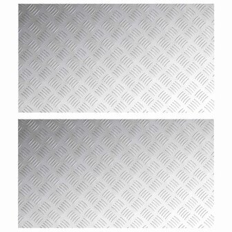 traptreden Rechthoekig 2 pcs Zilver 90 x 50 cm Aluminium 2