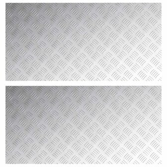 traptreden Rechthoekig 2 pcs Zilver 100 x 50 cm Aluminium 2