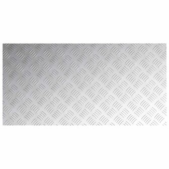 traptreden Rechthoekig 2 pcs Zilver 100 x 50 cm Aluminium 4