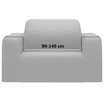 Stretch meubelhoes voor bank grijs polyester jersey 6