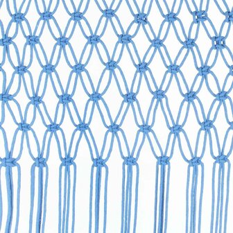 Gordijn macram&eacute; 140x240 cm katoen blauw 5