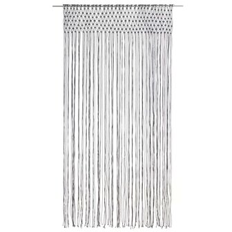 Gordijn macram&eacute; 140x240 cm katoen antraciet 3