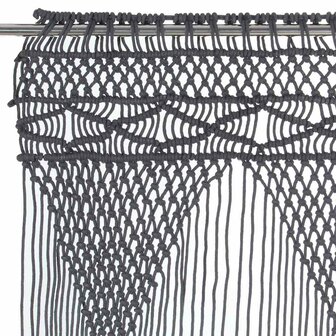 Gordijn macram&eacute; 140x240 cm katoen antraciet 4