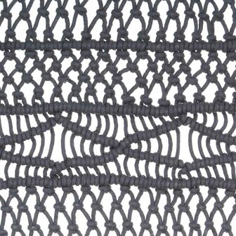 Gordijn macram&eacute; 140x240 cm katoen antraciet 5