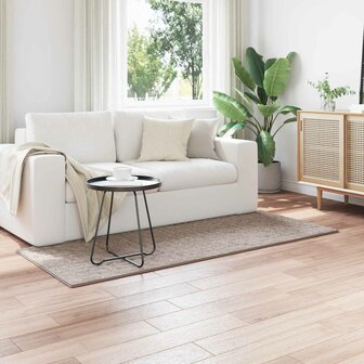 Vloerkleed Rechthoekig SIROLO Zand 150 x 80 cm Polyester 1