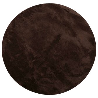 Vloerkleed Rond HUARTE Bruin &Oslash; 160 CM Polyester 2