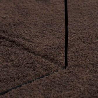 Vloerkleed Rond HUARTE Bruin &Oslash; 160 CM Polyester 4