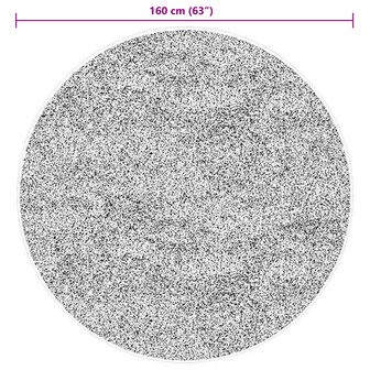 Vloerkleed Rond HUARTE Bruin &Oslash; 160 CM Polyester 8