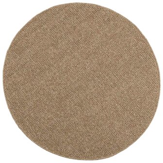 Vloerkleed Rond AGIRA Naturel &Oslash; 160 CM Polyester 1