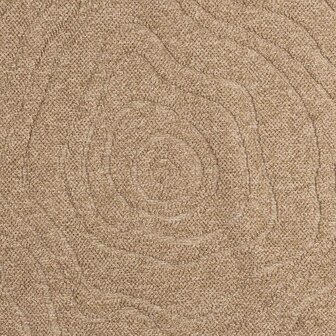 Vloerkleed Rond Moir&eacute; AGIRA Naturel &Oslash; 120 CM Polyester 7