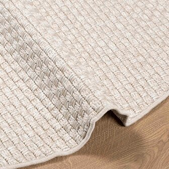 Vloerkleed Rond FARO Cr&egrave;me &Oslash; 120 CM Polyester 4