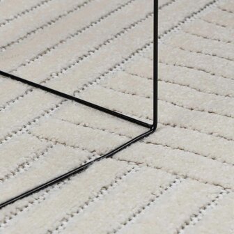 Vloerkleed Rond PALMERAS Cr&egrave;me &Oslash; 120 CM Polyester 3