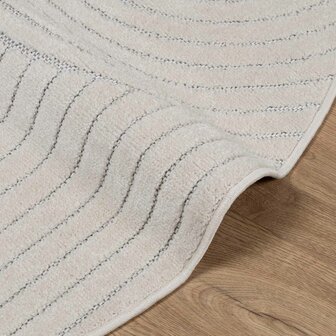 Vloerkleed Rond PALMERAS Cr&egrave;me &Oslash; 120 CM Polyester 4