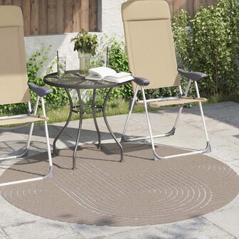 Vloerkleed Rond PALMERAS Beige &Oslash; 200 CM Polyester 3