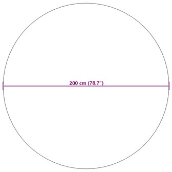 Vloerkleed Rond PALMERAS Beige &Oslash; 200 CM Polyester 8