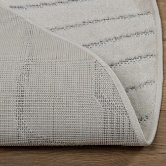 Vloerkleed Rond PALMERAS Cr&egrave;me &Oslash; 120 CM Polyester 4