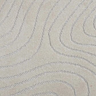 Vloerkleed Rond PALMERAS Cr&egrave;me &Oslash; 160 CM Polyester 7