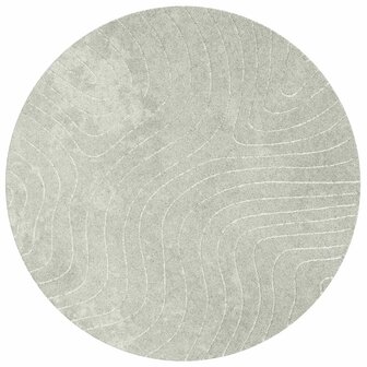 Vloerkleed Rond PALMERAS Groen &Oslash; 200 CM Polyester 2