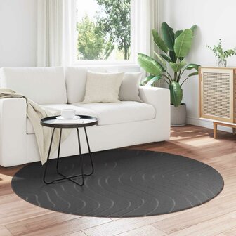 Vloerkleed Rond PALMERAS Antraciet &Oslash; 120 CM Polyester 1