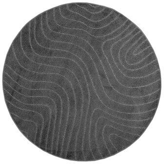 Vloerkleed Rond PALMERAS Antraciet &Oslash; 200 CM Polyester 2