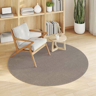 Vloerkleed Rond LUGO Taupe &Oslash; 160 CM Polyester 3