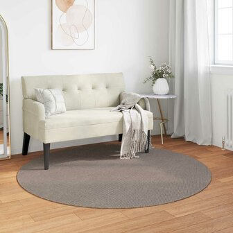 Vloerkleed Rond LUGO Taupe &Oslash; 200 CM Polyester 1