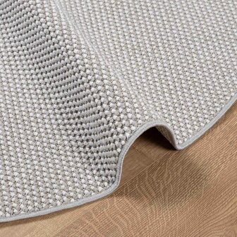 Vloerkleed Rond LUGO Cr&egrave;me en Grijs &Oslash; 160 CM Polyester 5