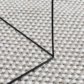 Vloerkleed Rond LUGO Cr&egrave;me en Grijs &Oslash; 160 CM Polyester 6