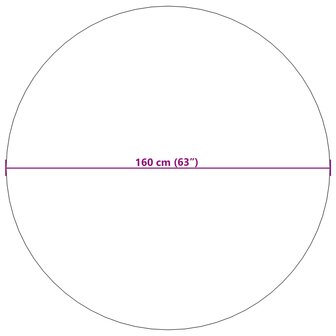 Vloerkleed Rond LUGO Cr&egrave;me en Grijs &Oslash; 160 CM Polyester 8