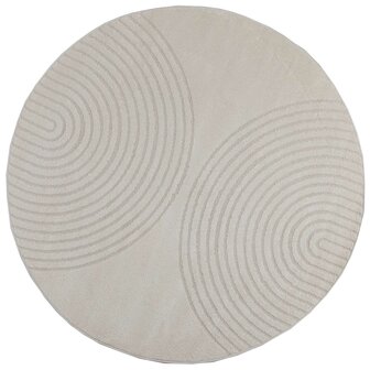 Vloerkleed Rond GALATI Cr&egrave;me &Oslash; 160 CM Polyester 2