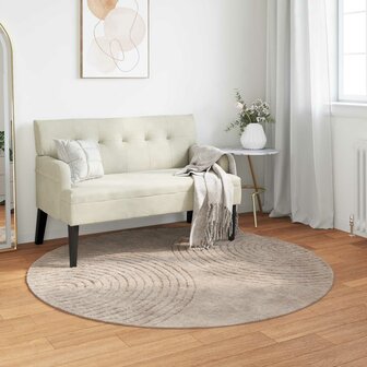 Vloerkleed Rond GALATI Beige &Oslash; 160 CM Polyester 1