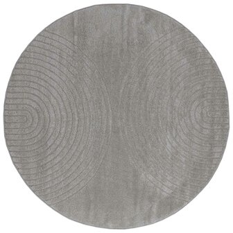 Vloerkleed Rond GALATI Grijs &Oslash; 120 CM Polyester 2
