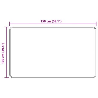 Vloerkleedloper MARSA Antraciet 150 x 100 cm Polyester en PVC 7