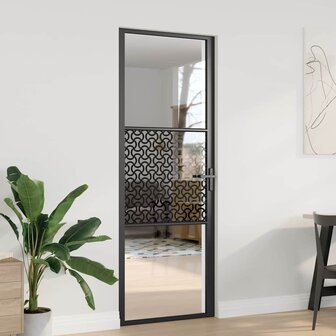 Glazen deur Fretwerk Zwart 76 x 3.5 x 201.5 cm Aluminium 1