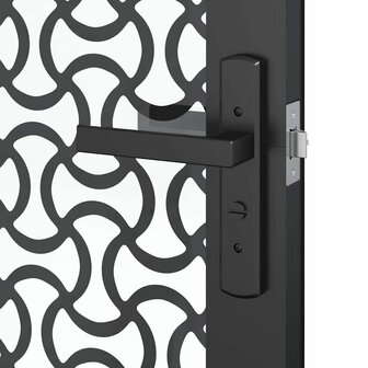 Glazen deur Fretwerk Zwart 76 x 3.5 x 201.5 cm Aluminium 5
