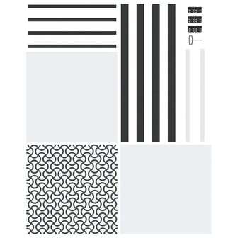 Glazen deur Fretwerk Zwart 76 x 3.5 x 201.5 cm Aluminium 6