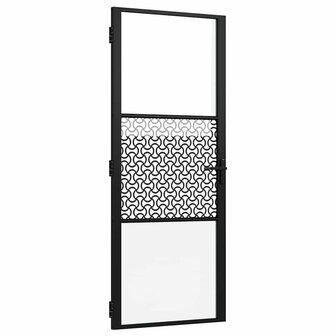 Glazen deur Fretwerk Zwart 76 x 3.5 x 201.5 cm Aluminium 2