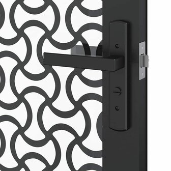 Glazen deur Fretwerk Zwart 76 x 3.5 x 201.5 cm Aluminium 5