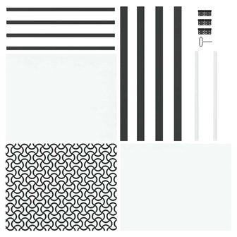 Glazen deur Fretwerk Zwart 76 x 3.5 x 201.5 cm Aluminium 6