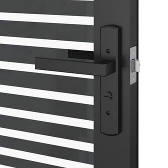 Glazen deur Gestreept Zwart 76 x 3.5 x 201.5 cm Aluminium 5