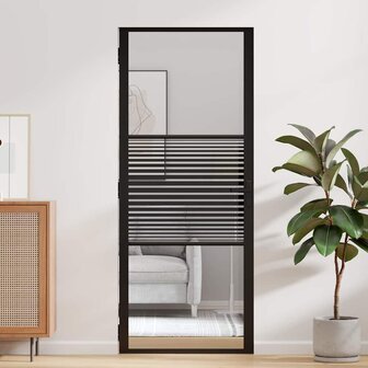 Glazen deur Gestreept Zwart 76 x 3.5 x 201.5 cm Aluminium 3