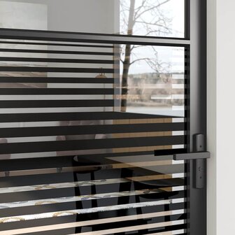 Glazen deur Gestreept Zwart 76 x 3.5 x 201.5 cm Aluminium 4