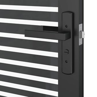 Glazen deur Gestreept Zwart 76 x 3.5 x 201.5 cm Aluminium 5