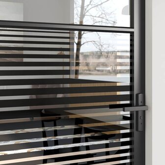 Glazen deur Gestreept Zwart 76 x 3.5 x 201.5 cm Aluminium 4