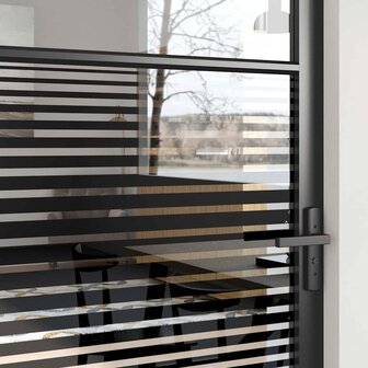 Glazen deur Gestreept Zwart 76 x 3.5 x 201.5 cm Aluminium 4