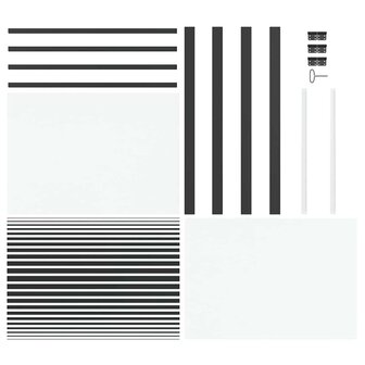 Glazen deur Gestreept Zwart 76 x 3.5 x 201.5 cm Aluminium 6